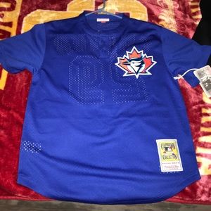 Mitchel and ness blue jays jersey